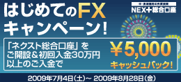 �w�l�N�X�g���������x �Ă���X�^�[�g�I�@�͂��߂Ă�FX�L�����y�[��
