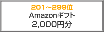 201～299位 Amazonギフト（2,000分）