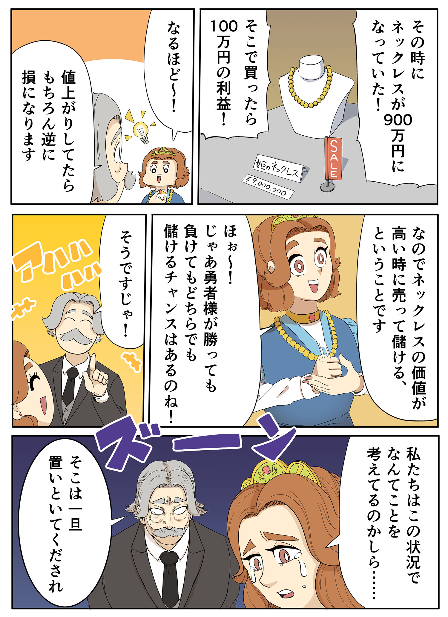 逆に値上がりしていた場合は損も発生