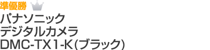 準優勝 パナソニック デジタルカメラ（DMC-TX1-K）