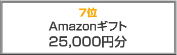 7位 Amazonギフト（25,000円分）