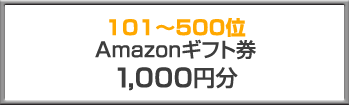 101～500位 Amazonギフト券1,000円分
