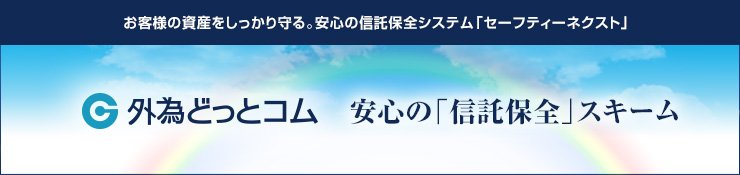 お客様の資産をしっかり守る。安心の信託保全システムセーフティーネクストのバナー画像